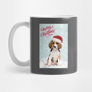 Beagle Puppy Merry Christmas Santa Dog Mug